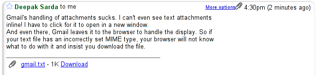 Attachment handling